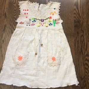Peruvian cotton embroidered dress